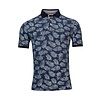 Polo Shirt with Leaves - Navy