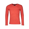 Pullover V-Neck - Dark Coral Melange