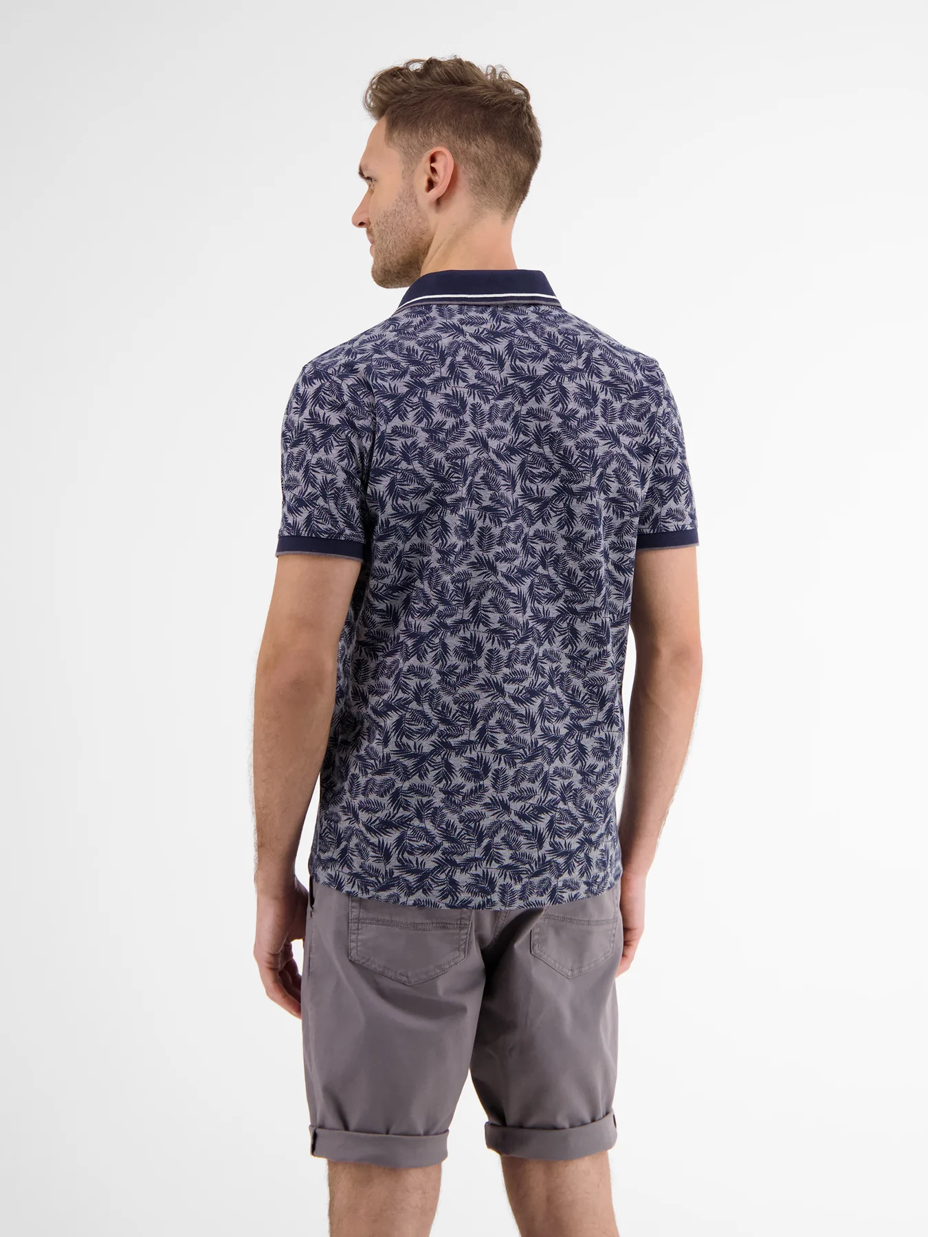 Blues with Print LERROS Navy Classic | - - Cotton Poloshirt