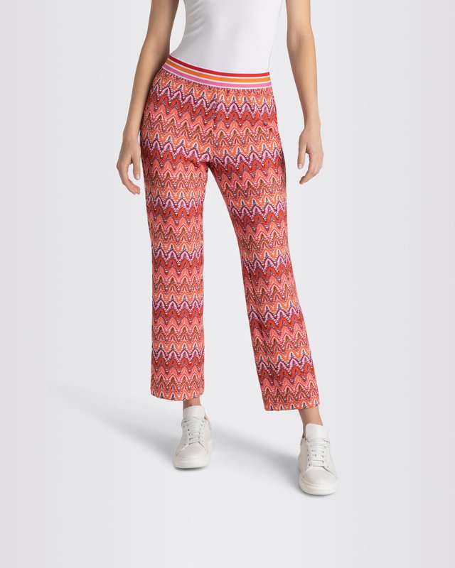 Mac Jeans Pants Flare Kick - Pumpkin Orange Jacquard