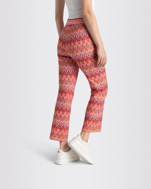 Mac Jeans Pants Flare Kick - Pumpkin Orange Jacquard
