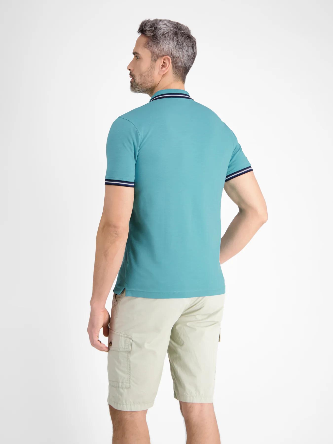 LERROS Poloshirt with Structure | Blues - Light Cotton Turquoise 