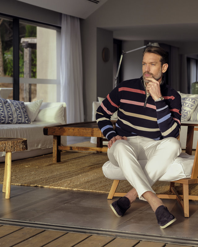 Baileys Jumper with Standing Collar - Dark Coral