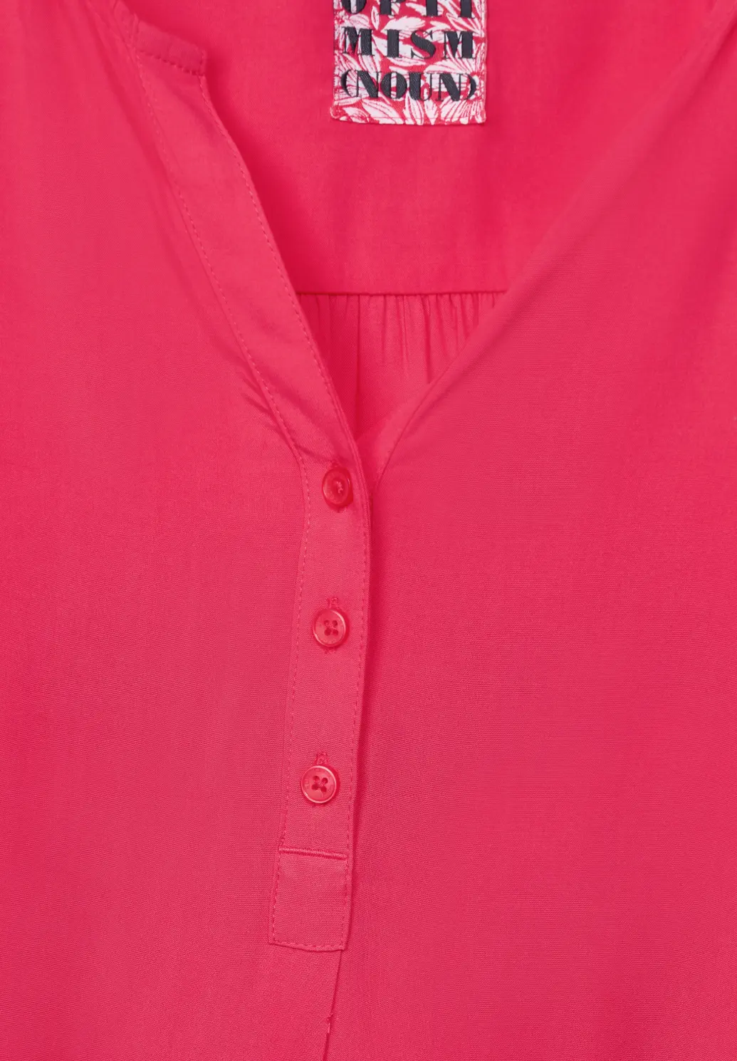 CECIL Unifarbene Basic Bluse - Strawberry Red / Rot | - Cotton Blues