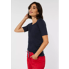 T-Shirt in Effen Kleur Lena - Deep Blue