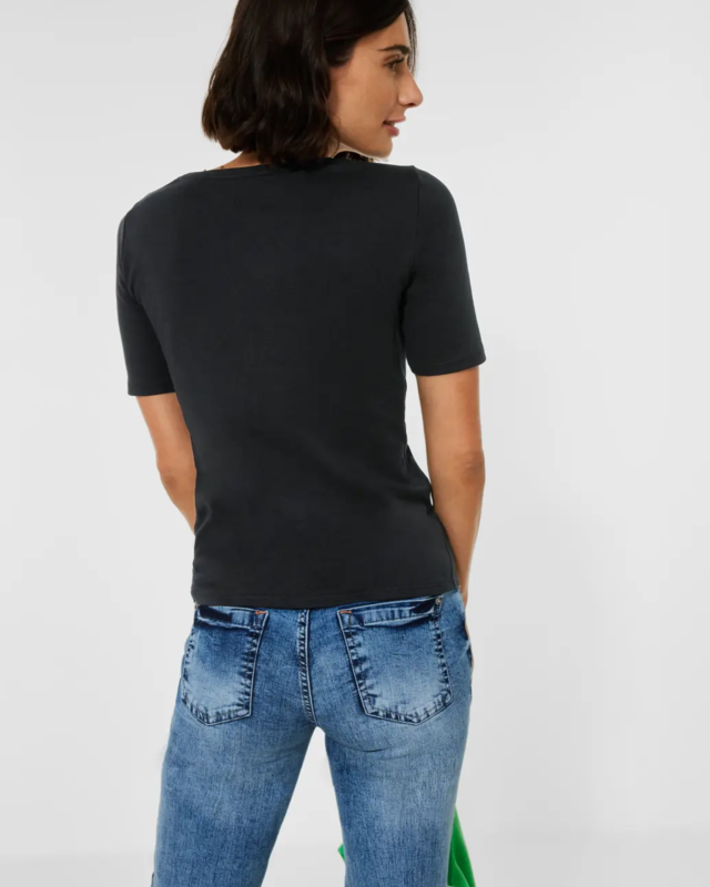 Cecil Organic T-Shirt Lena - Black