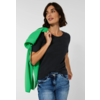 T-Shirt in Effen Kleur Lena - Black
