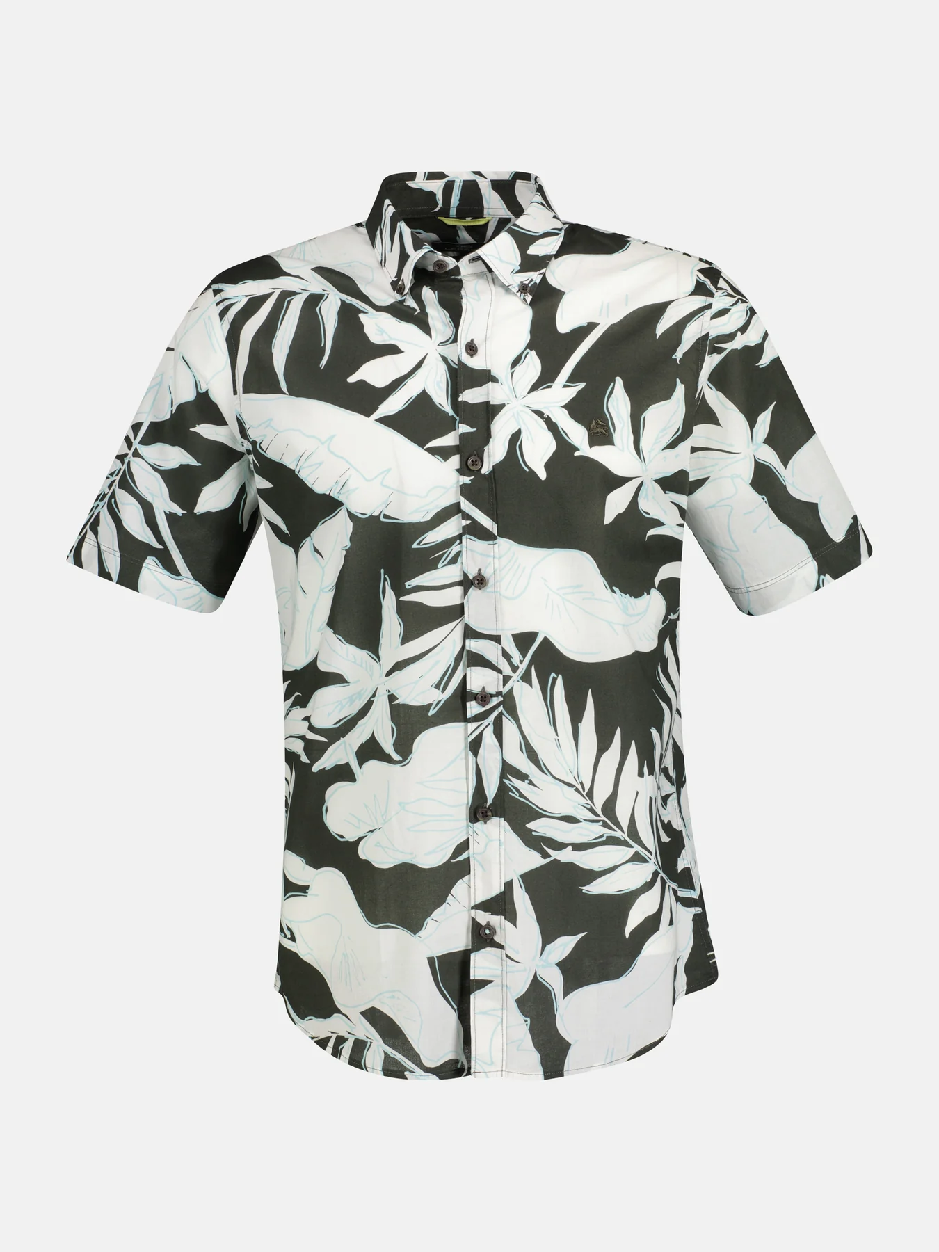 Lerros Short Sleeve Shirt AOP - Chilled Olive