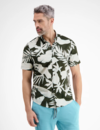 Lerros Kurzarm Shirt mit Print - Chilled Olive