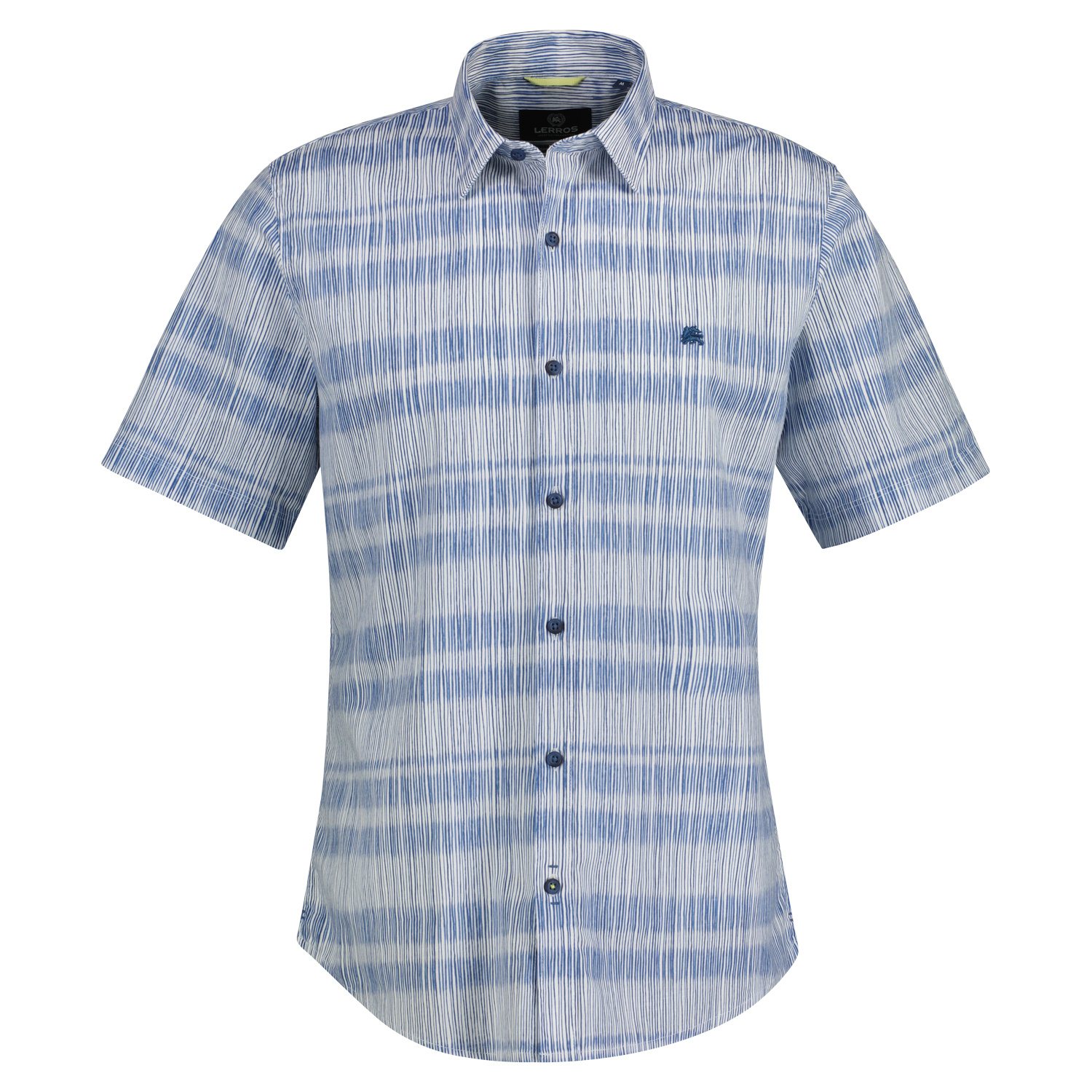LERROS Kurzarmhemd mit Print - Blau | Blues Blue - Cotton / Travel
