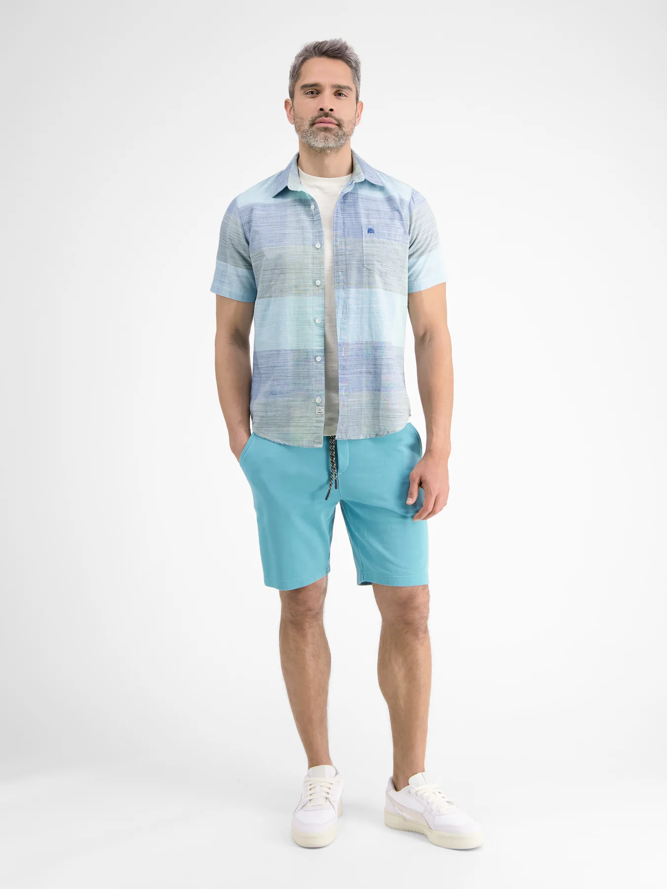 Lerros Short Sleeve Shirt - Tinted Aqua