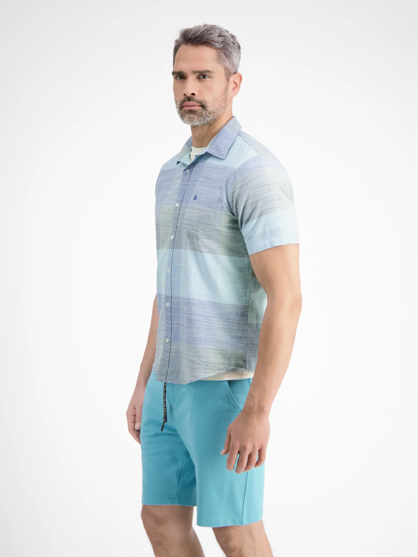 Lerros Short Sleeve Shirt - Tinted Aqua