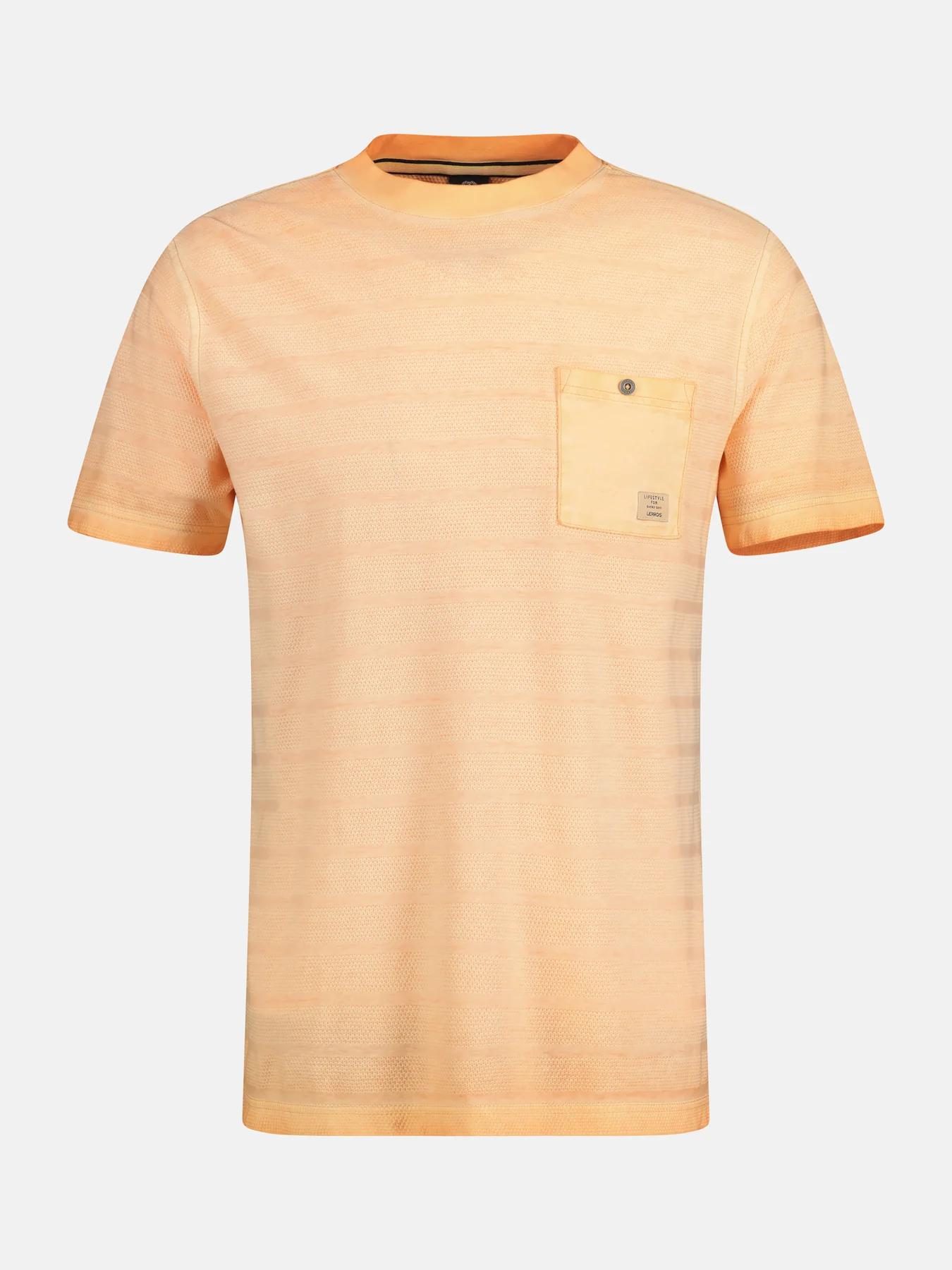 Gentle - Cotton mit | Streifenstruktur LERROS T-Shirt Peach - Blues