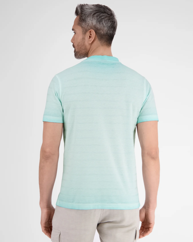 Lerros T-Shirt mit Streifenstruktur - Tinted Aqua