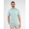 T-Shirt with Stripe Structure - Tinted Aqua