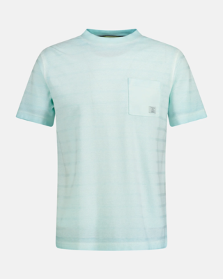 LERROS T-Shirt with Stripe Structure - Gentle Peach | - Cotton Blues