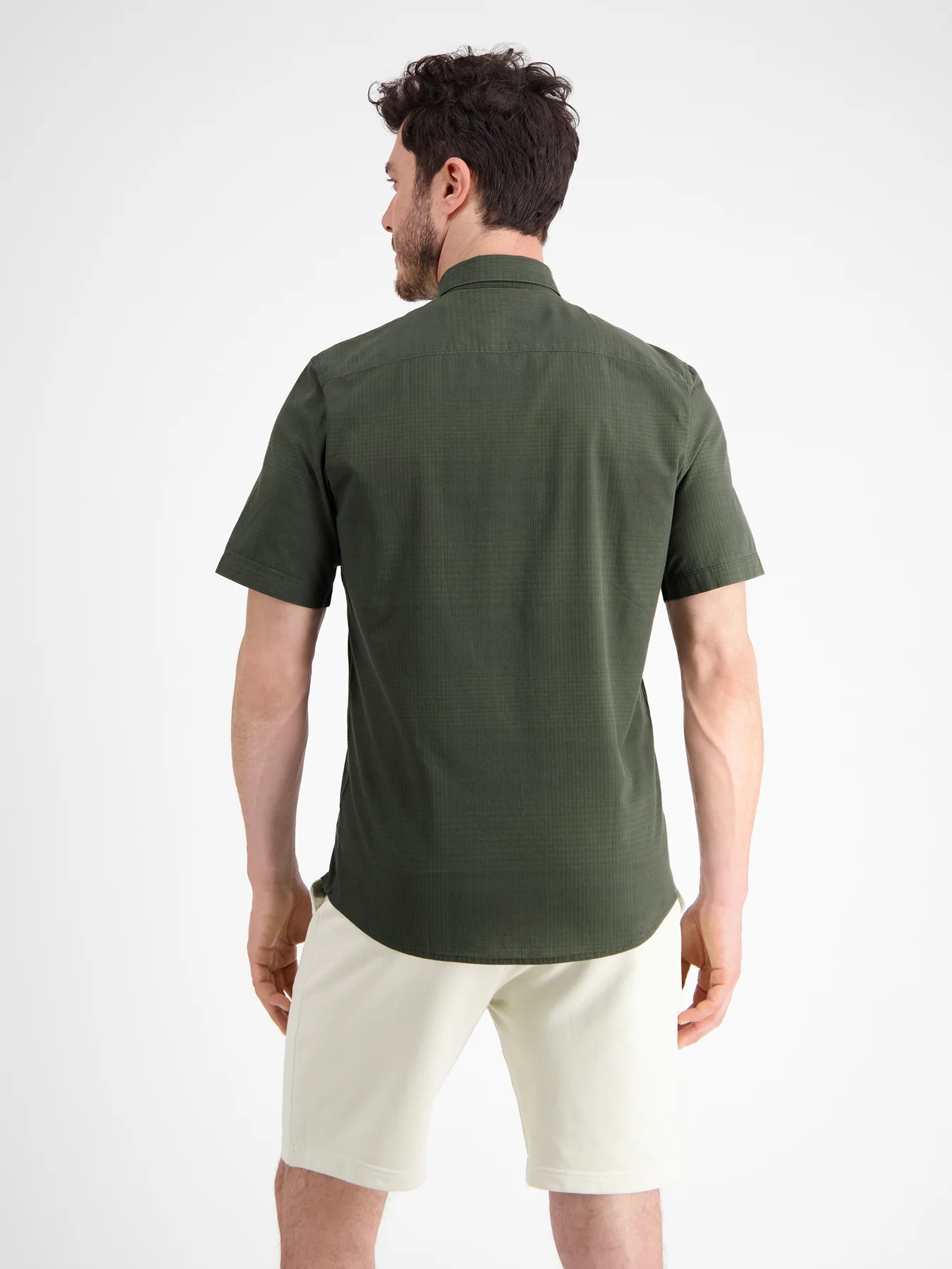 Lerros Kurzarmhemd mit Struktur - Chilled Olive