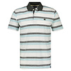 Jersey Poloshirt with Stripes - Chilled Olive