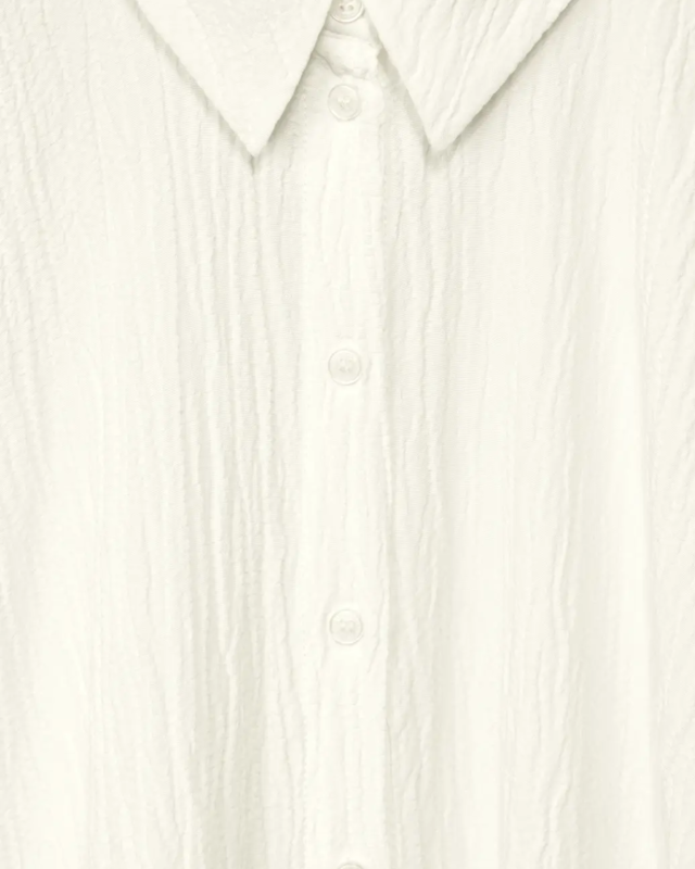 Knotdetail CECIL - Blues White Blouse with Vanilla | - Cotton