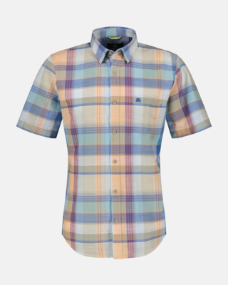 Shirt Print LERROS - Sleeve Cotton Short Gentle | - Blues with Peach