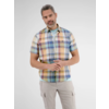 Checkered Short Sleeve Shirt - Gentle Peach