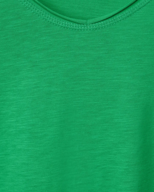 CECIL Basic T-Shirt Fresh | - Blues Green Cotton 