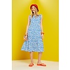 Print Dress - Bright Blue