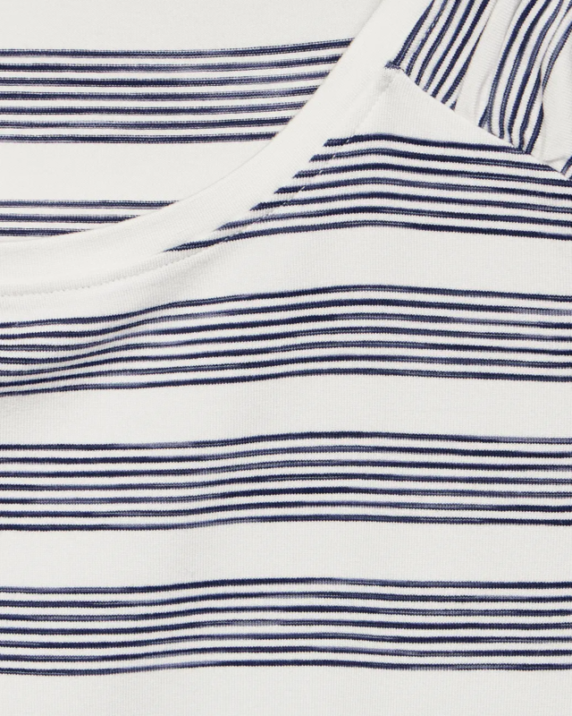 CECIL Streifen T-Shirt mit Raffdetails - Deep Blue | - Cotton Blues | T-Shirts