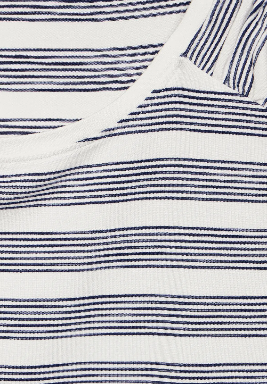 CECIL Streifen T-Shirt mit Raffdetails - Deep Blue | - Cotton Blues | V-Shirts