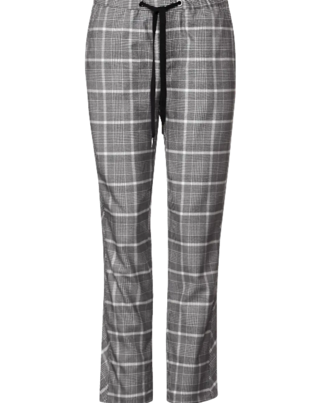 Street One Loose Fit Ruiten Broek Bonny - Pure Grey