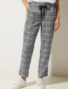 Street One Loose Fit Checkered Pants Bonny - Pure Grey