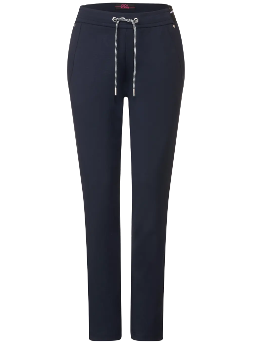 Cecil Casual Fit Broek Tracey - Night Sky Blue