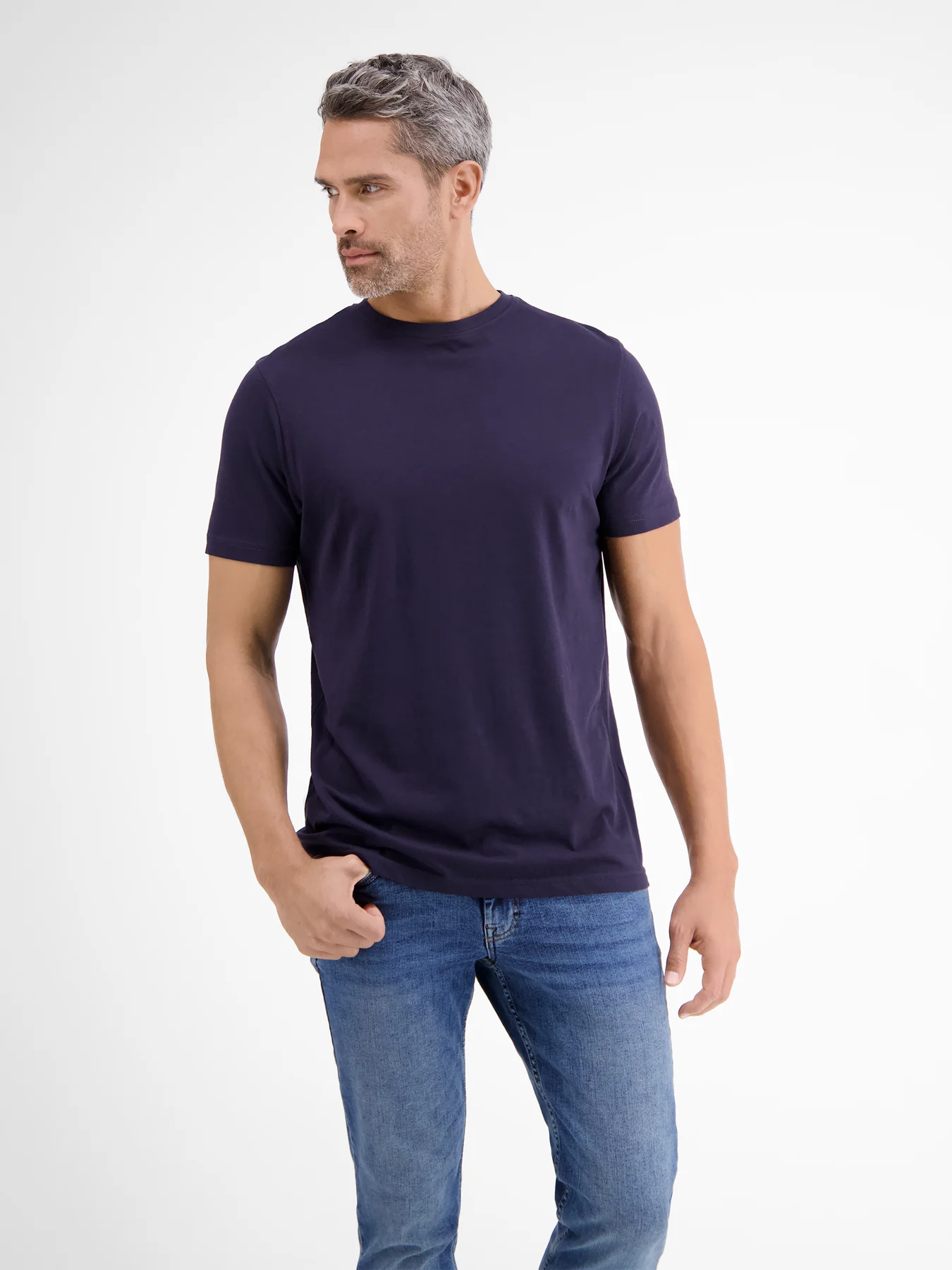 Cotton Lerros | Doppelpack Blues T-shirt - / Navy Blau - LERROS Rundhals