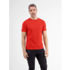 T-Shirt with Round Neckline - Lava Red