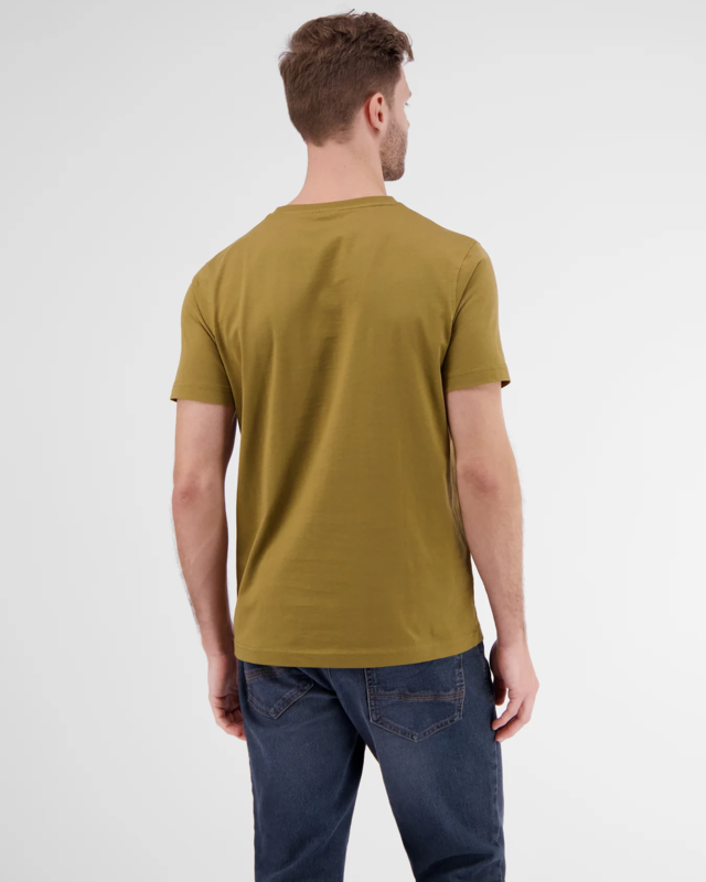 Lerros T-Shirt with Round Neckline - Dried Tobacco