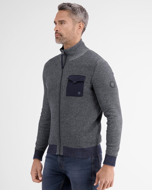 Lerros Cardigan in Struktur Optik - Classic Navy