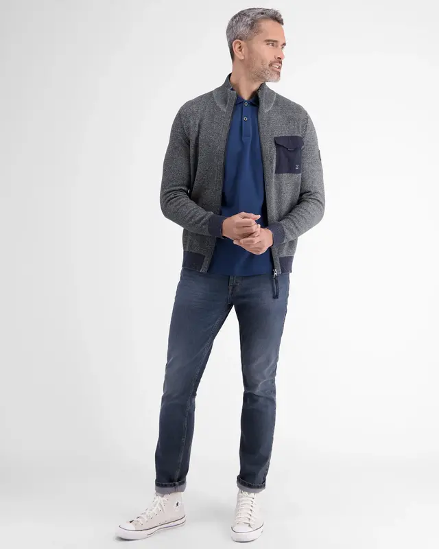Lerros Cardigan in Struktur Optik - Classic Navy