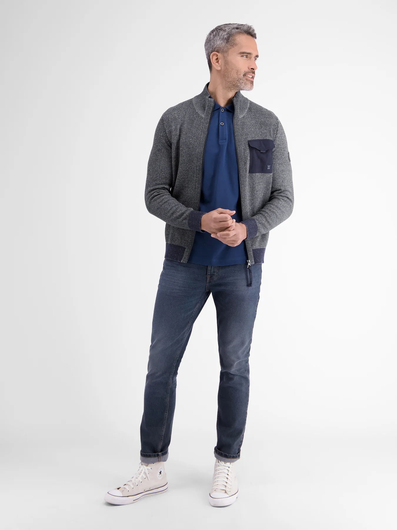 Lerros Structured Cardigan - Classic Navy