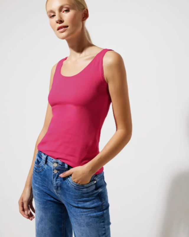 Street One Basic Top Anni - Coral Blossom | - Cotton Blues