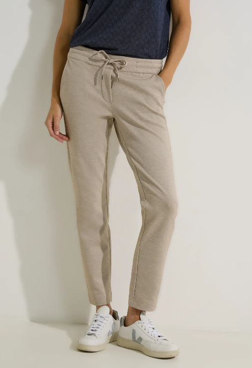 Blues Casual - | Soft Hose - CECIL Beige Sand Fit Cotton Tracey