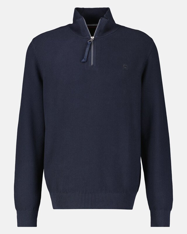 Lerros Knit Jumper in Troyer Design - Classic Navy