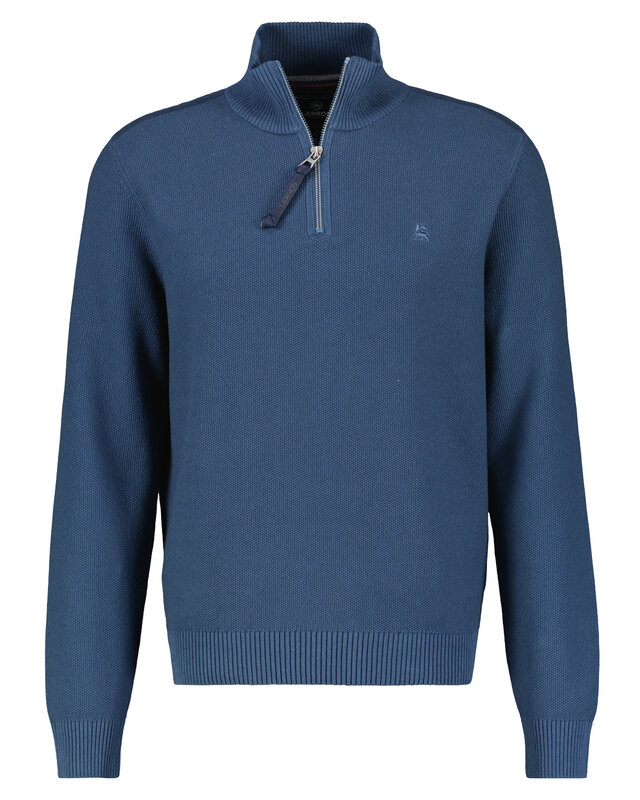 Lerros Gebreide Trui in Troyer Design - Deep Blue