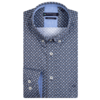 Button-Down Hemd Print - Navy