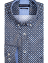 Giordano Button-Down Print Overhemd - Navy