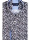 Giordano Button-Down Hemd Print - Dark Brown