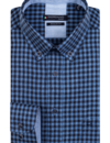 Giordano Button-Down Karo Hemd - Navy