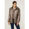 Kurze Steppjacke mit Kapuze - Light Iced Gold