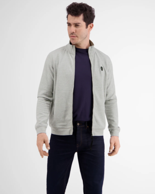 Lerros Gestructureerd Sweatjack - Fog White Melange