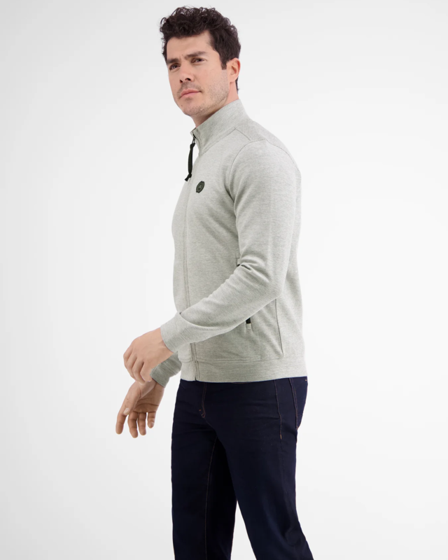 Lerros Gestructureerd Sweatjack - Fog White Melange