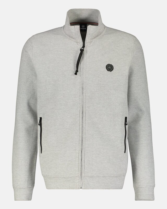 Lerros Gestructureerd Sweatjack - Fog White Melange